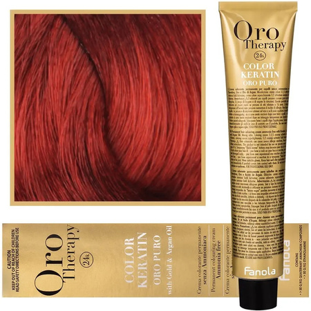 Fanola Oro Therapy Farba 6.6 Ciemny Intensywny Czerwony Blond - Żywe Kolory